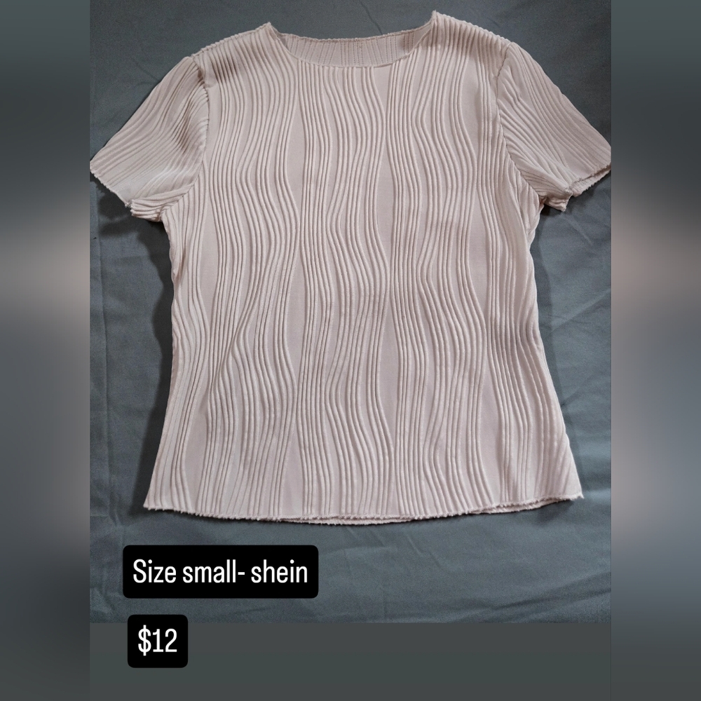 Shein Cream Textured Women's Top